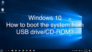 Windows 10  How to boot the system from USB driveCDROM  ASUS SUPPORT [upl. by Knight]