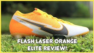 VAPOR 13 FLASH LASER ORANGE NIKE MERCURIAL REVIEW [upl. by Notsyrb]