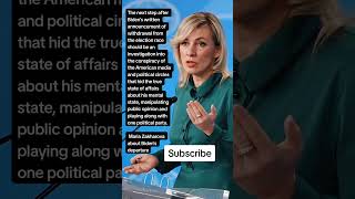 Maria Zakharova about Bidens departure Quotes [upl. by Inahet]