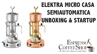 Elektra Micro Casa Semiautomatica unboxing amp startup [upl. by Serena]