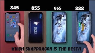 Snapdragon 845 Vs 855 Vs 865 Vs 888  Which is The Best Snapdragon Processor [upl. by Rhines]