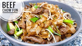 Beef Chow Fun Recipe Stir Fried Rice Noodle [upl. by Nebeur927]