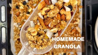 HOW TO MAKE GRANOLA WITH OR WITHOUT AN OVEN  HOMEMADE GRANOLA STEP BY STEP RECIPE [upl. by Olinde]