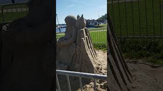 How to build a sandcastle in Kristiansand Norway shorts shortvideo growyourchannel [upl. by Riddle]