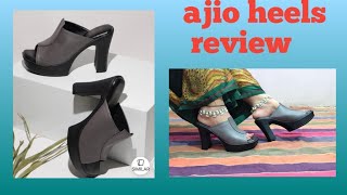 ajio heels unboxing online shopingfancy sandal for women girls [upl. by Ocnarfnaig931]