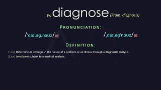 Diagnose Meaning And Pronunciation  Audio Dictionary [upl. by Notsruht]