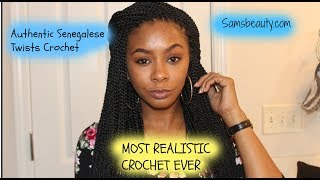 THE MOST REALISTIC CROCHET EVER Authentic Senegalese Twist Samsbeautycom [upl. by Oiramej639]