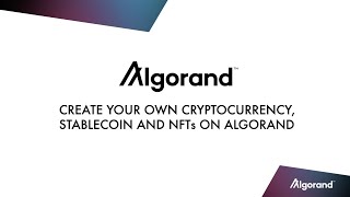 Learn How To Make Your Own Cryptocurrency Assets And Soon NFTs on The Algorand Blockchain [upl. by Darra460]