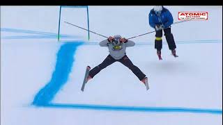 Francesco Ghedina follows Kristian Ghedina in the SuperG race course from Cortina dAmpezzo ITA [upl. by Seavey]