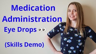 HOW TO ADMINISTER EYE DROPS  SKILLS DEMO [upl. by Blas]