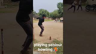 Playing seniour bowling 🔥🥵🥵👍👍🏏 [upl. by Essej]