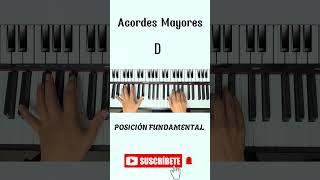 Acordes Mayores  Posición Fundamental pianoapianotutorial pianocoverstutorial music [upl. by Bryanty]