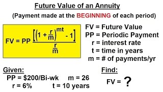 Business Math  Finance Math 11 of 30 Future Value of an Annuity Beginning of Pay Period [upl. by Katherin51]