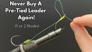 How to Tie a 2 Hook Leader Egg Loop Snell Knot for Salmon Halibut Lingcod amp more [upl. by Ittam]