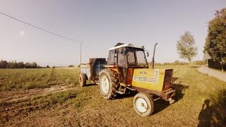 GoPro Spargimento letameManure spreadingFiatVecchio stileOld style [upl. by Arliene]