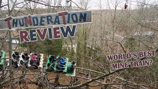 Thunderation Review Silver Dollar City Arrow Mine Train  Worlds Best Mine Train [upl. by Gnaht182]