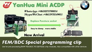 Yanhua Mini ACDP special clip for program BMW FEMBDC add keys and all key lost [upl. by Sprague]