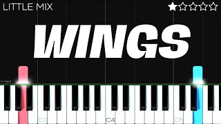 Little Mix  Wings  EASY Piano Tutorial [upl. by Adieren]