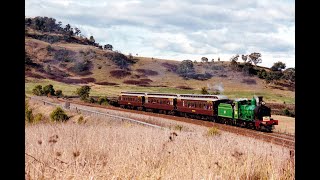 Australian steam locomotive 2705  Menangle to Thirlmere  August 1997 [upl. by Ineslta696]