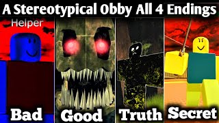 How To Get All 4 Endings In A Stereotypical Obby Full Walkthrough Tutorial [upl. by Ceporah]