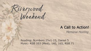 Riverwood Ecclesial Weekend  Memorial Meeting  27th October 2024 [upl. by Chaing]