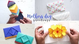 4 Beautiful And Easy Mothers Day Cards Ideas  Gifts For Mom [upl. by Anoirb]