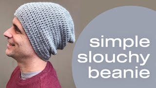 How To Crochet A Slouchy Style Hat Video Tutorial All Sizes Baby Thru Adult Slouchy Beanie [upl. by Danice]