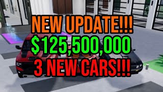 3 NEW CARS 1 LIMITED Update In Roblox Mansion Tycoon🌴 [upl. by Joeann]