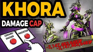 Damage Cap Khora Build  Incarnon Magistar Vs Ceramic Dagger  Warframe [upl. by Wilscam]