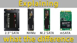 Explaining the Difference Between SSD NVMe and M2 SATA and mSATA [upl. by Asreht]