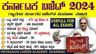 Karnataka Budget 2024 Imp MCQ  Usefull For All Exams MK Sir  vidyakashi [upl. by Asined]