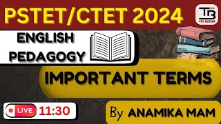 🎯 PSTET 2024 English Pedagogy Important Terms PSTET English by TET BUZZER  PSTET 2024 [upl. by Yecnay]