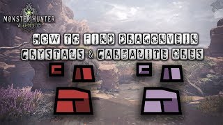 How to find Dragonvein Crystals and Carbalite Ores  Monster Hunter World  Wildspire Waste [upl. by Acilejna537]