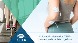 Colocación electrodos TENS para codo de tenista o golfista  Electroestimulación TENS [upl. by Cheria873]