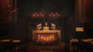 Peaceful Holy Hour in Cathedral  Eucharistic Adoration with Gregorian Chants Ambience 1 Hour [upl. by Eeimaj]