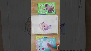 Decorate sticker book with frozen best diy papercraft frozen elsa [upl. by Xanthus]