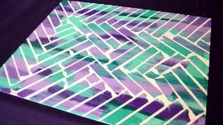 DIY Painters Tape Canvas Art [upl. by Nyrraf978]