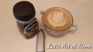 Latte Art at Home Nescafe Classic [upl. by Feriga]