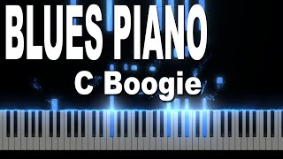 quotC Boogiequot BLUES PIANO Tutorial Solo Instrumental Rock and Roll and Boogie Woogie [upl. by Yetnom52]