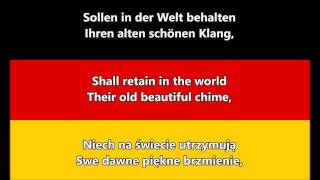 Hymn Niemiec  National Anthem of Germany DEENPL lyrics [upl. by Welby989]