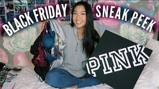 VS PINK UNBOXING HAUL 2017  Black Friday Sneak Peek [upl. by Carolyn307]