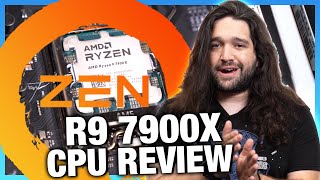 AMD Ryzen 9 7900X CPU Review amp Benchmarks vs R7 1700 7950X amp More [upl. by Araminta]