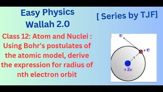 Using Bohrs postulates of the atomic model derive the expression for radius of nth electron orbit [upl. by Acnayb]