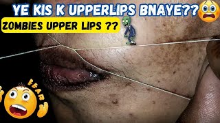 How To Thread Upper Lip At Home Easy upper lip threading how to do upper lip threading  esha beau [upl. by Anailil]