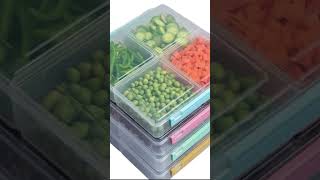 Freezer Box With Lid amp Lock  Clear Storage Box  Frozen Food Fruit Organizer wowbox boxed yt [upl. by Aihsenot818]