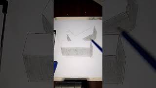 3d letter quotkquot art 3d art 3dartgallery sketch 3dartworld diy artist pencilart [upl. by Charlene229]