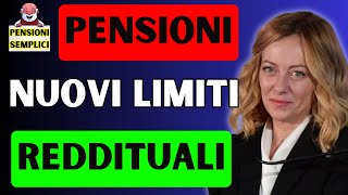 🟨 PENSIONI NUOVI LIMITI REDDITUALI TREDICESIMA❗️ VEDIAMO LE ULTIME NOVITA UFFICIALI❗️ [upl. by Rumery]