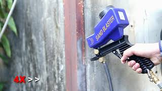 LEMATEC new sandblaster gun with siphon hose and ceramic AS1182C Remove rust paint and so on [upl. by Nerraf]