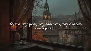 Youre my autumn my November rain 🖤🌧️ Romanticize reading with moody dark academia piano playlist 🥀 [upl. by Efron]