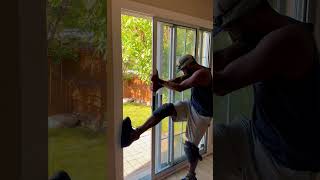 Stuck patio door repair services Toronto patiodoorrepairs patiodoors patiodoorrepairservice [upl. by Karlen]